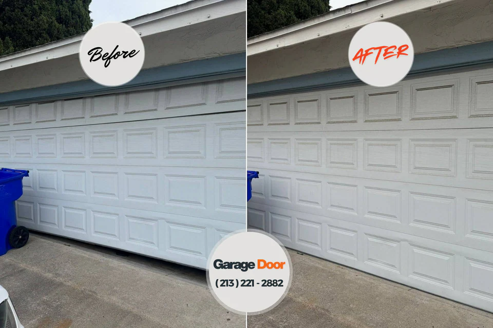 Before and after: garage door repair 34654